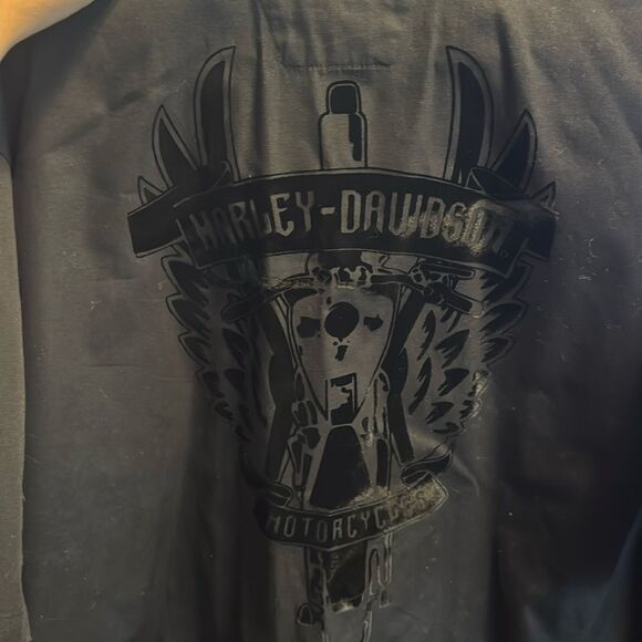 Harley-Davidson Velvet Shadow Motorcycle Button Down Shirt XXL - Picture 4 of 5